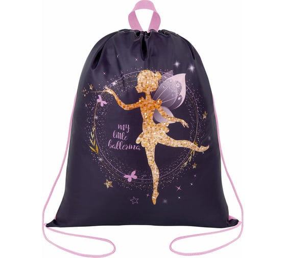 Мешок для обуви BRAUBERG Kids, с петлей, 42x34 см, Gold fairy 272414 1