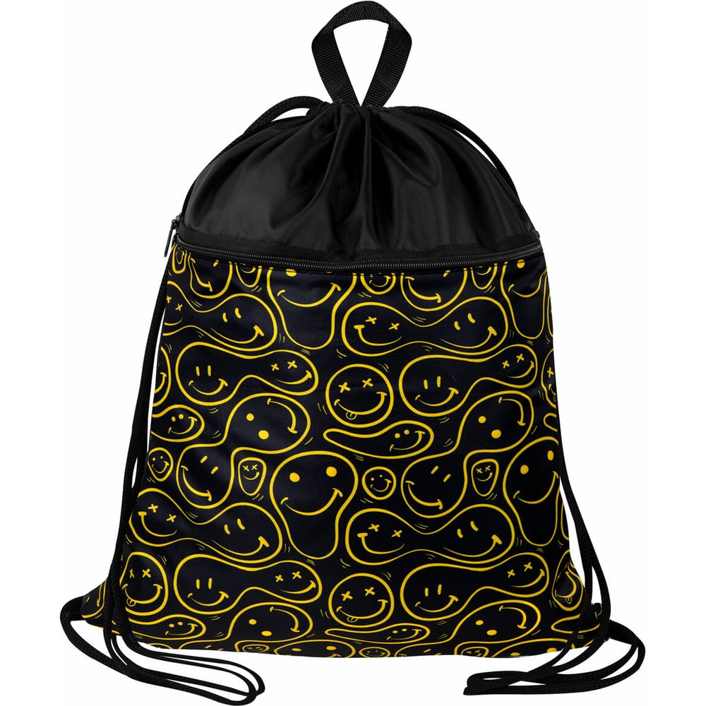 Мешок для обуви BRAUBERG Большой, с ручкой, карман на молнии, сетка ...