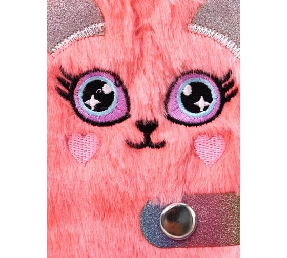 Брелок-блокнот плюшевый ilikegift Cat eyes, pink 3739087-01
