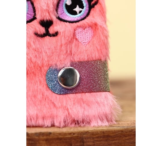 Брелок-блокнот плюшевый ilikegift Cat eyes, pink 3739087-01