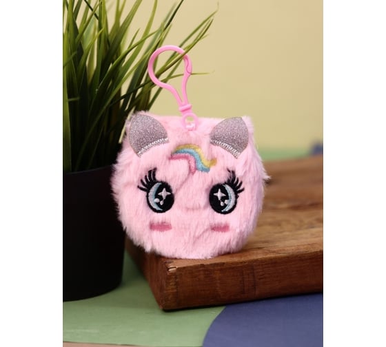 Брелок-блокнот плюшевый ilikegift Unicorn eyes, pink 3739090-02 1