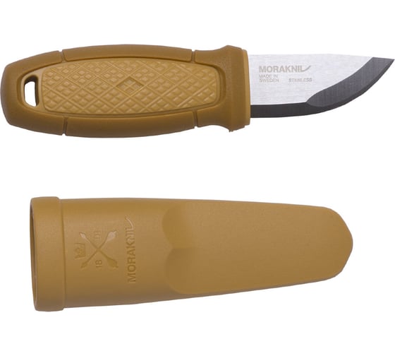 Нож Morakniv Eldris, нержавеющая сталь, цвет желтый, ножны, шнурок, огниво, 13523 1