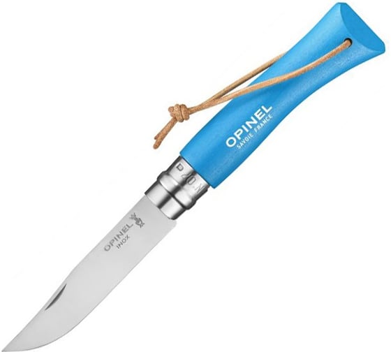 Нож Opinel №7 Trekking нержавеющая сталь, голубой, 002206 1