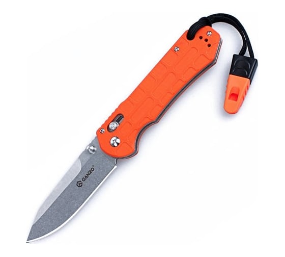 Нож Ganzo G7452P-WS оранжевый, G7452P-OR-WS
