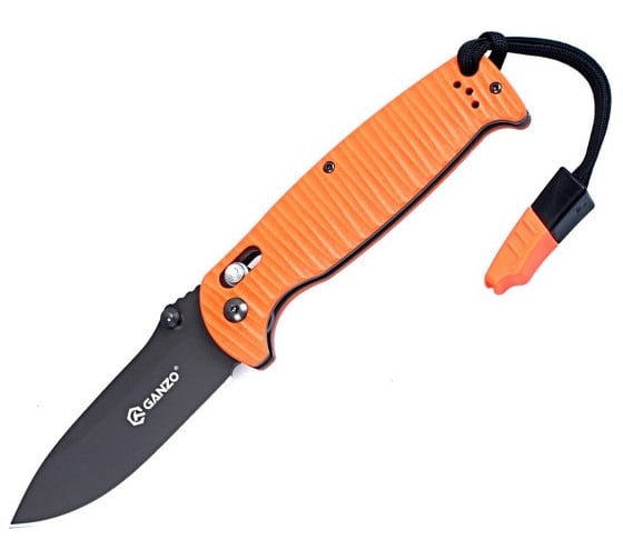 Нож Ganzo G7413P-WS оранжевый, G7413P-OR-WS 1