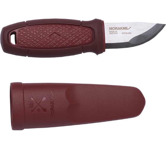 Нож Morakniv Eldris, нержавеющая сталь, цвет красный, ножны, шнурок, огниво, 13524 1