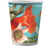 Набор бумажных стаканов ND Play Гранат на бирюзовом в т/у пленке 250 мл, 6 шт 303924