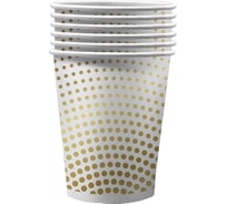 Набор бумажных стаканов ND Play Золотой горох 250 мл, 6 шт 302968