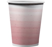 Набор бумажных стаканов ND Play Керамика розовая в т/у пленке 250 мл, 6 шт 309938