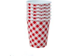 Набор бумажных стаканов ND Play Клетка 250 мл, 6 шт 276413