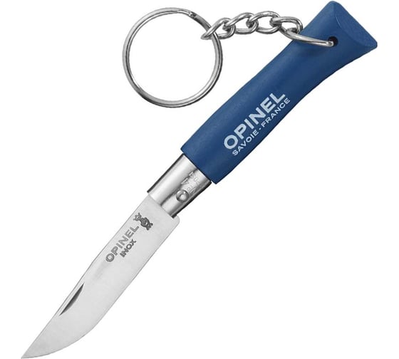 Нож-брелок Opinel №4, нержавеющая сталь, синий, 002053 1
