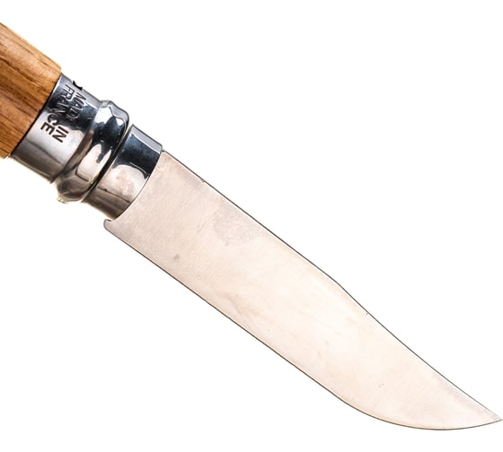 Нож Opinel №8, нержавеющая сталь, рукоять дуб, гравировка кабан. 002331