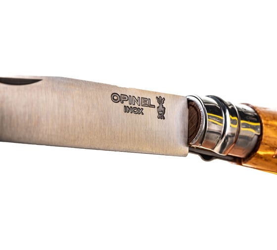 Нож Opinel №8, нержавеющая сталь, рукоять дуб, гравировка кабан. 002331