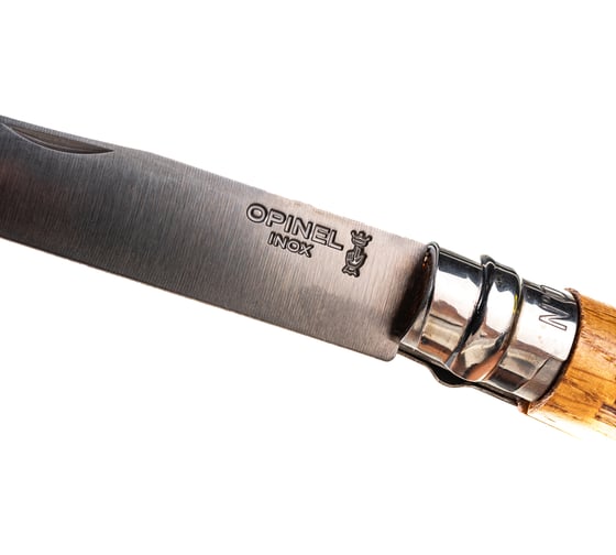 Нож Opinel №8, нержавеющая сталь, рукоять дуб, гравировка кабан. 002331