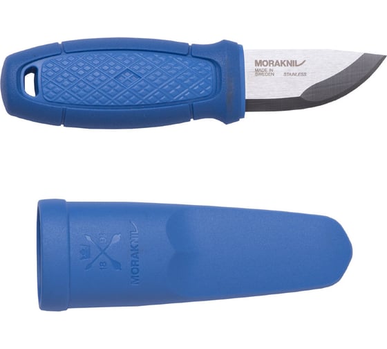 Нож Morakniv Eldris, нержавеющая сталь, цвет синий, с ножнами, 13515