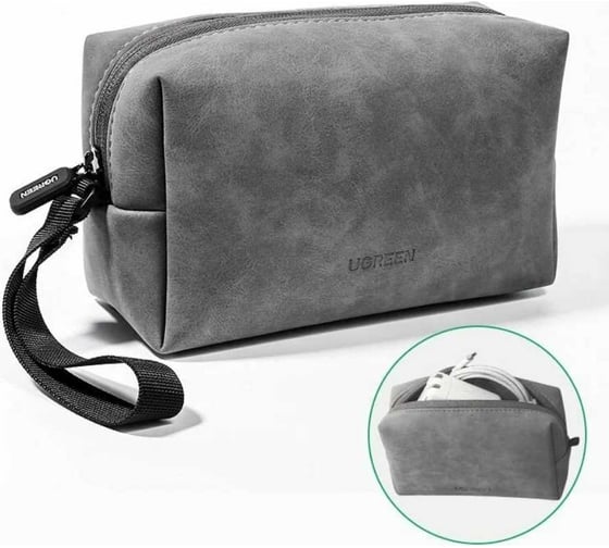 Сумка для хранения аксессуаров для электроники UGREEN LP285 Electronics Accessories Storage Bag with Lanyard со шнурком, серый 80520