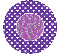Набор бумажных тарелок ND Play Лавандовое сердце 6 шт, 230 мм 303598
