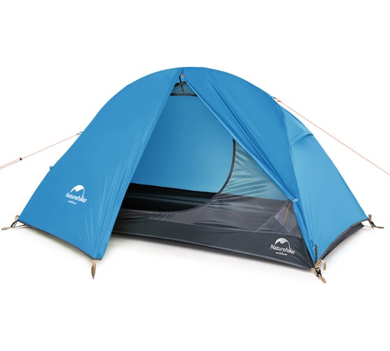 Палатка одноместная сверхлегкая Naturehike NH18A095-D, + коврик, 210T, голубой 6975641886471