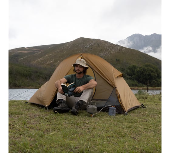 Палатка одноместная сверхлегкая Naturehike коврик, 20D, коричневый 6927595712818