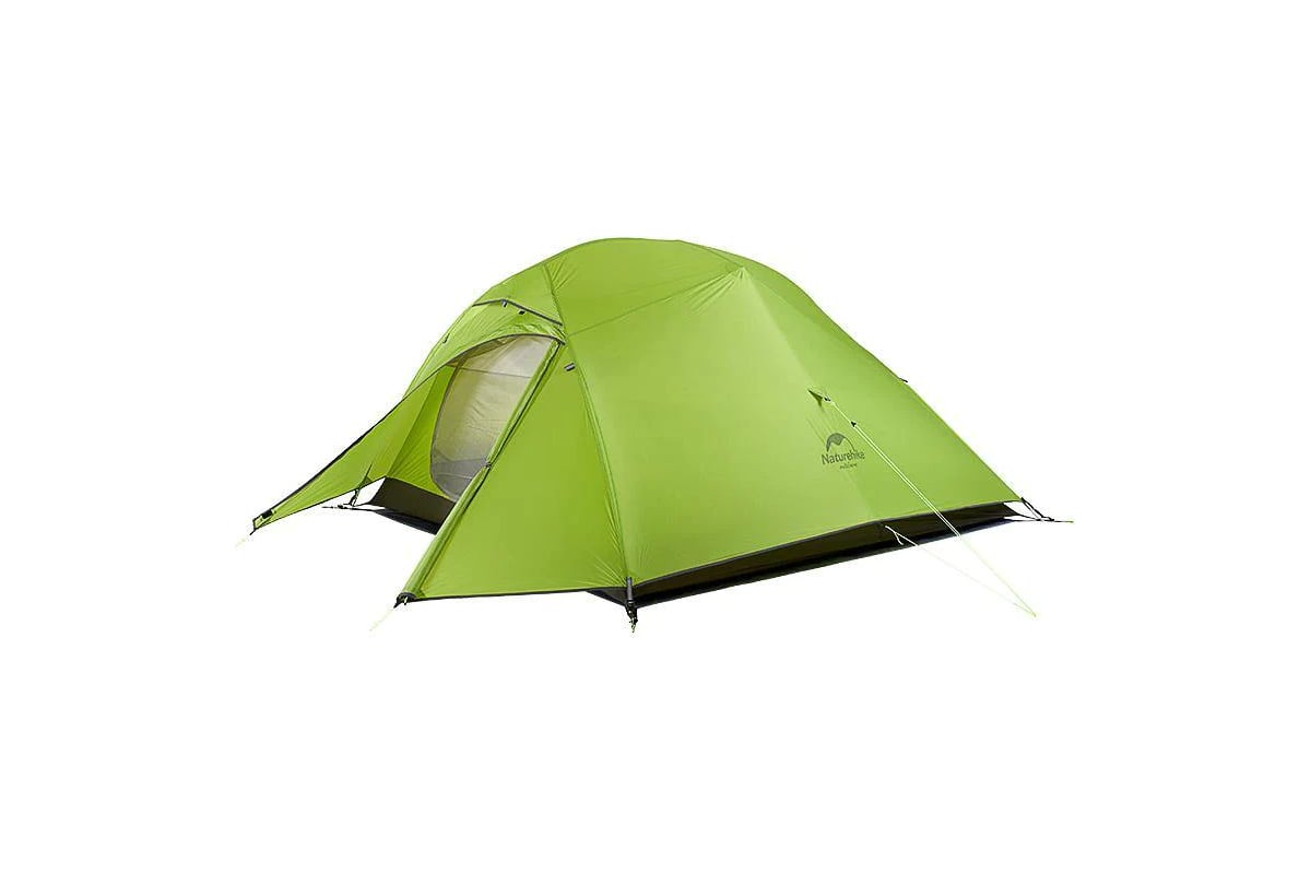 Палатка трехместная сверхлегкая Naturehike Сloud up NH18T030-T, + коврик,  20D, светло-зеленый 6927595730591