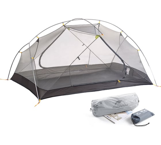 Палатка двухместная сверхлегкая Naturehike Mongar NH17T007-M, 20D, светло-зеленый 6927595708088