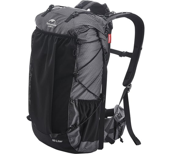 Рюкзак Naturehike Rock Series NH19BP095 60L+5L с рамой, dyneema, черный 6927595761649 1