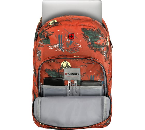 Рюкзак Wenger Crango 16'', оранжевый с рисунком, 31x17x46 см, 24 л 610194