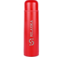 Термос Relaxika 101 1 литр, красный, стикерпак "Альпинизм" R101.1000.7