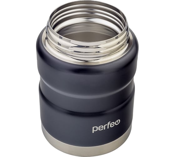 Термос для еды Perfeo PF_E1371 с широким горлом и ложкой, объем 0.5 л, черный 30018802