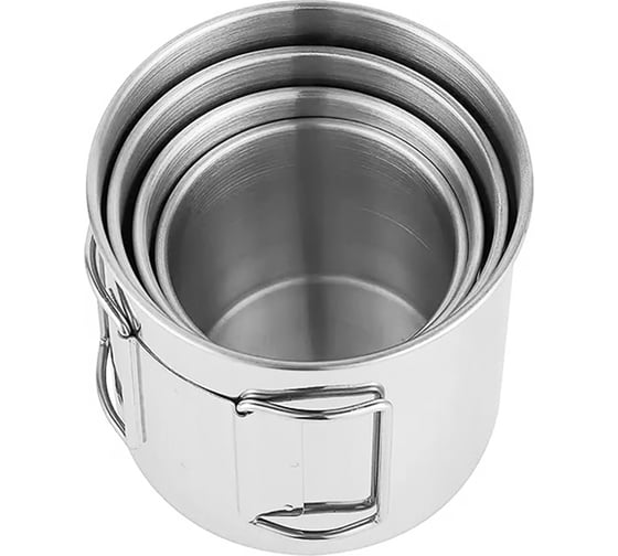 Комплект кружек KITOKI 4 шт, со складными ручками М7760305