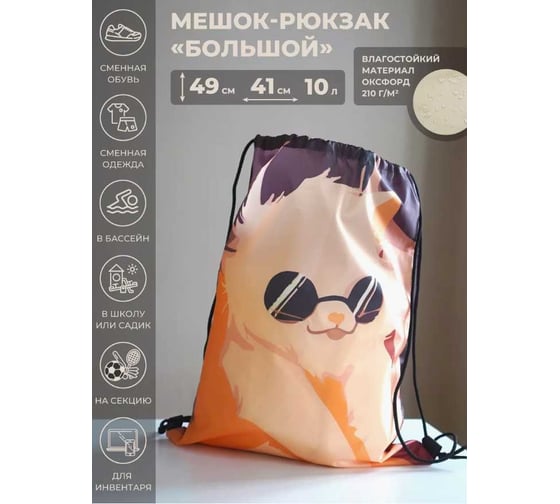 Мешок для обуви Witerra МО-7(210) Аниме Кошка(8) 41x49 см 110042