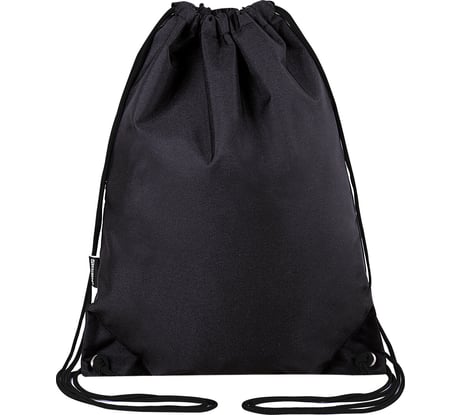 Мешок для обуви BRAUBERG плотный, карман на молнии, подкладка, 43x33 см, Total Black 272427