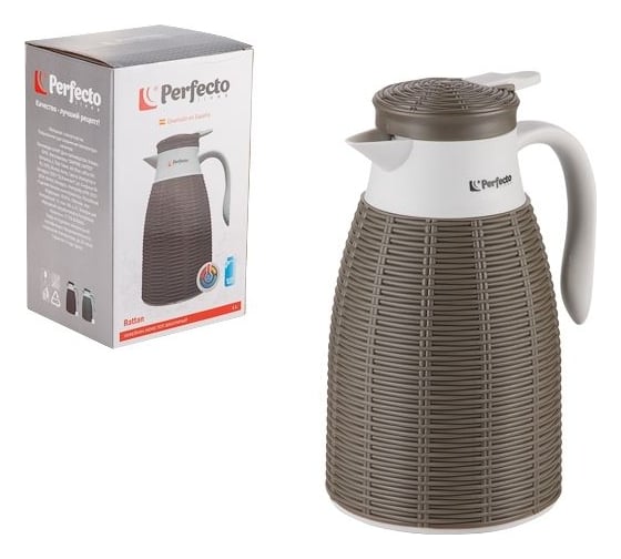Кофейник вакуумный PERFECTO LINEA 1 л, Rattan (Ротанг), коричневый 27-177100