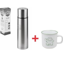 Термос Arizone 500 мл, нержавеющая сталь+ кружка керамическая, 450 мл PERFECTO LINEA 27-792000-1