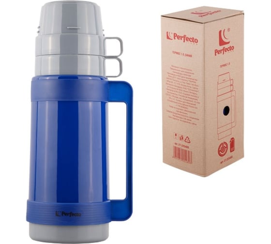 Термос PERFECTO LINEA 1 л, синий 27-225480 1