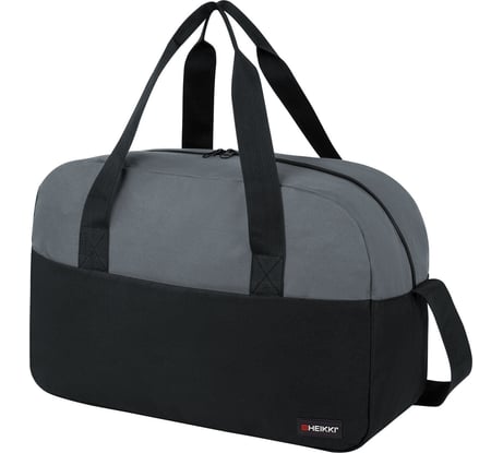 Сумка спортивная HEIKKI Base ХЕЙКИ, карман на молнии, черная/темно-серая, 30x44x17 см 272623