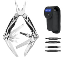 Мультитул Rocktol 21 в 1 с пружинными плоскогубцами, нержавеющая сталь, нейлоновый чехол SK01
