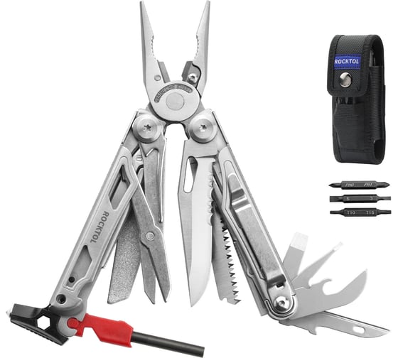 Мультитул Rocktol 21 в 1, нейлоновый чехол SK04