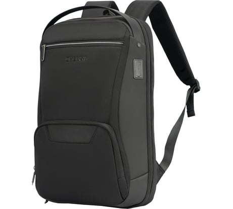 Рюкзак HEIKKI High Tech (ХЕЙКИ) с отделением для ноутбука, Usb-порт, черный, 46x30x10 см 272588