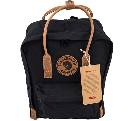 Рюкзак Fjallraven Kanken No. 2, черный, 27х13х38 см, 16 л F23565-550
