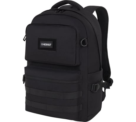Рюкзак HEIKKI Strategy ХЕЙКИ универсальный, отделение для ноутбука, багажная лента, черный, 46x31x13 см 272583