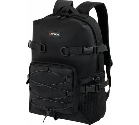 Рюкзак HEIKKI Challenge (ХЕЙКИ) универсальный, карман для ноутбука, Flex, черный, 45x32x17 см 272579