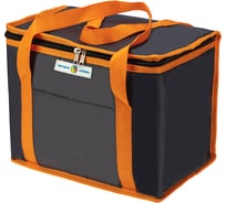 Сумка-холодильник Четыре сезона 20 л, черная/оранжевая 80-0287