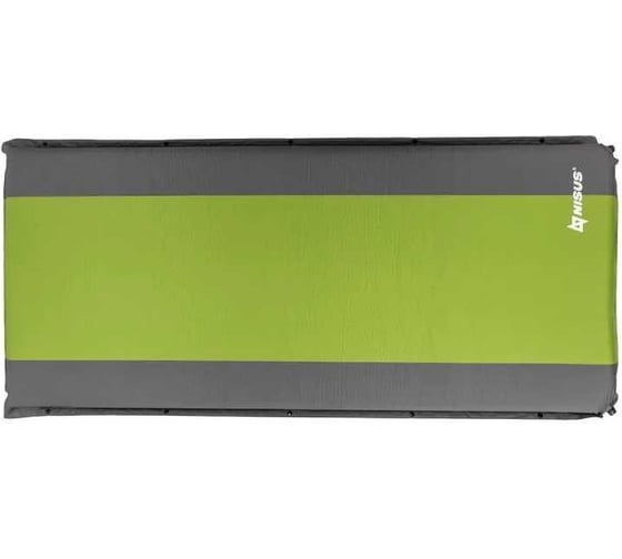 Коврик самонадувной Nisus 190x90x10 см, салатовый/серый (N-010 W-LGG) 00000358591