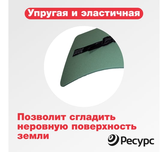 Сиденье туристическое Ресурс 10 мм, 230x350 мм, с карабином, темно-зеленое 22691