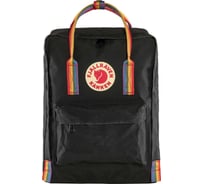 Рюкзак Fjallraven Kanken Rainbow черный/радуга, 27х13х38 см, 16 л F23620-550-907