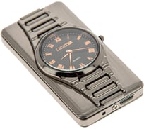 Электронная зажигалка Русские подарки Часы, USB 85649