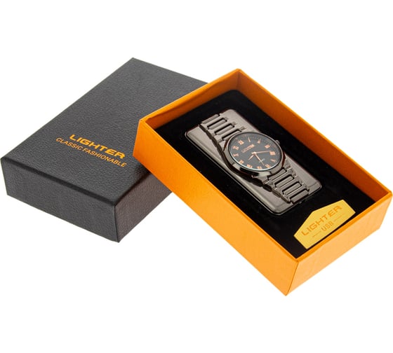 Электронная зажигалка Русские подарки Часы, USB 85649