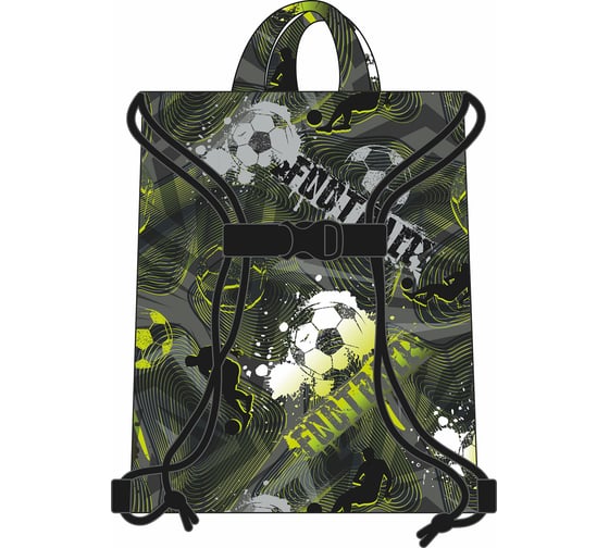 Cумка для сменной обуви LAMARK Football time, на шнурке, 34x42 cм SB0059