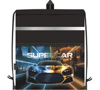 Сумка для сменной обуви LAMARK Supercar, 41x48 см, на шнурке, карман на молнии, светоотражающая лента, ручка-петля SB0011-05